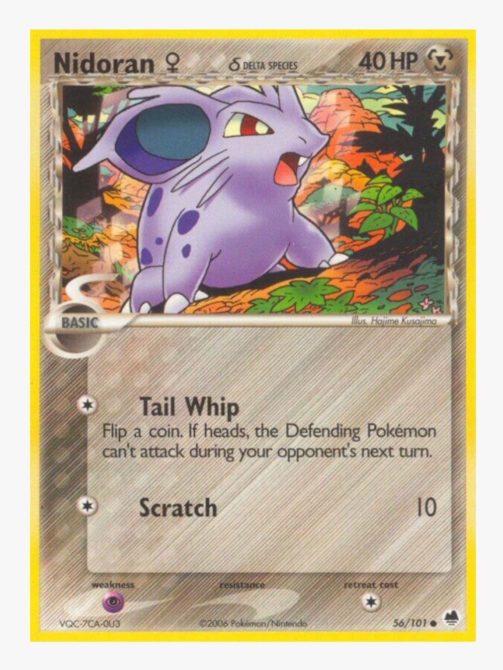 Nidoran F (Delta Species) EX Dragon Frontiers Pokemon Trading Card